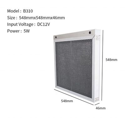 150mA-170mA 12V elektrostatisch airconditioningfilter voor frisse lucht systeem AIR B310 stroom