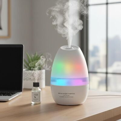 Goede prijs Indoor zuurstofbevochtigend aroma Ultrasone luchtbevochtiger met 7 kleurrijke lichten die de luchtvochtigheid en de sfeer in de werkruimte verbeteren online
